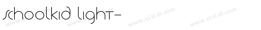 Schoolkid Light字体转换